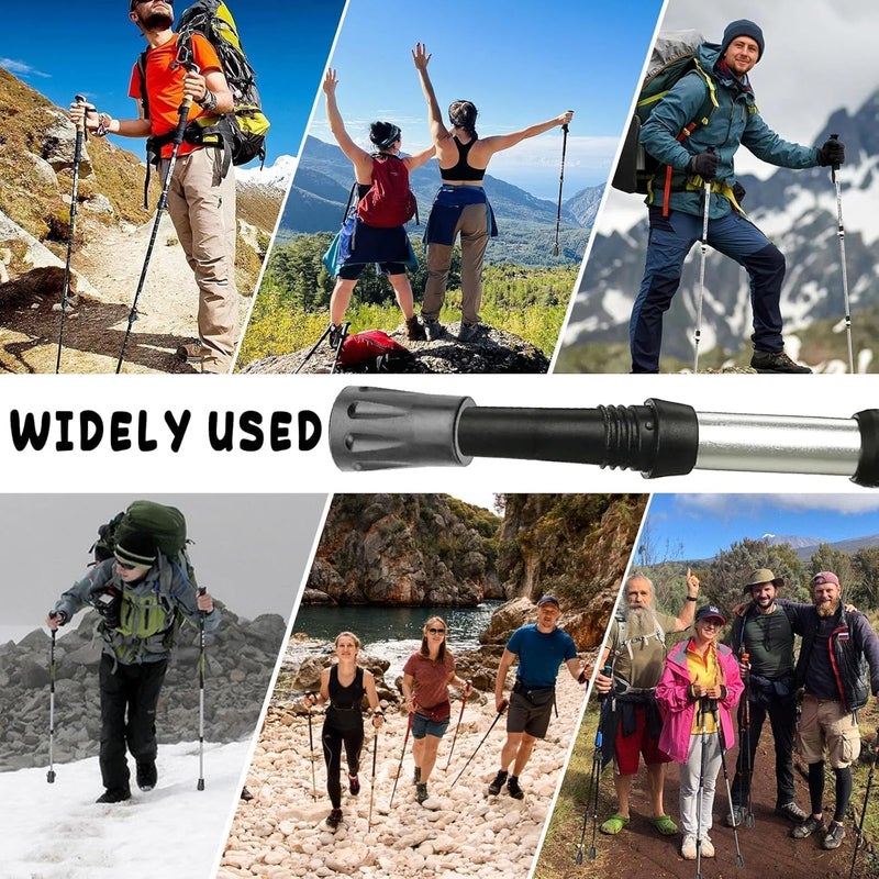 DreamAug 6-Pack Heavy Duty Walking Stick Tips - Reinforced Rubber Ferrules for Trekking Poles, Hiking Sticks & Canes - Universal Fit Non-Slip Replacement Caps - Image 5